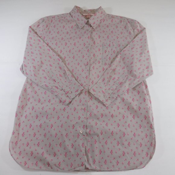 Victoria's Secret Other - Victoria's Secret Sleep Pajama Top Size Medium Button Down Floral